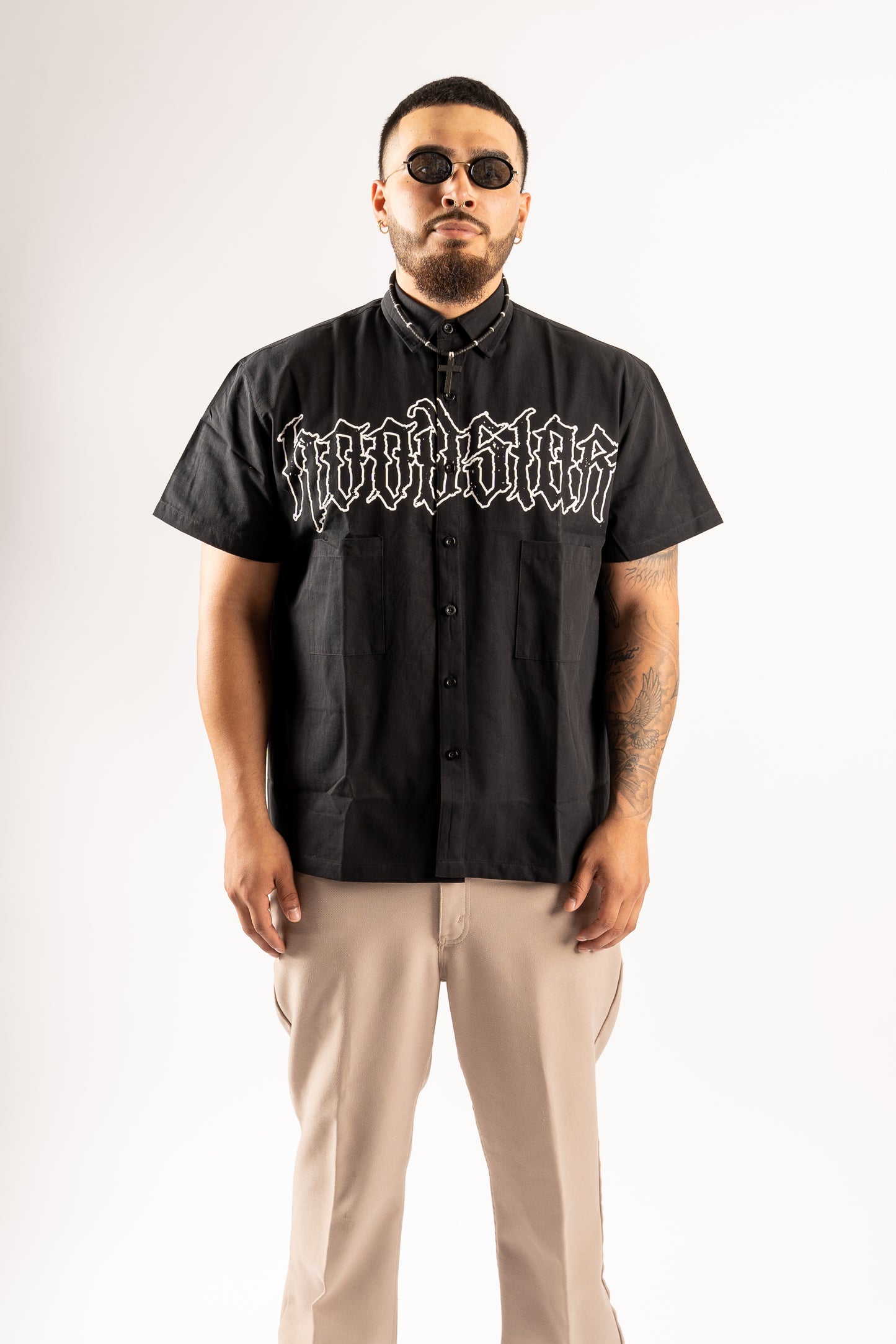 Black Hoodstar button up