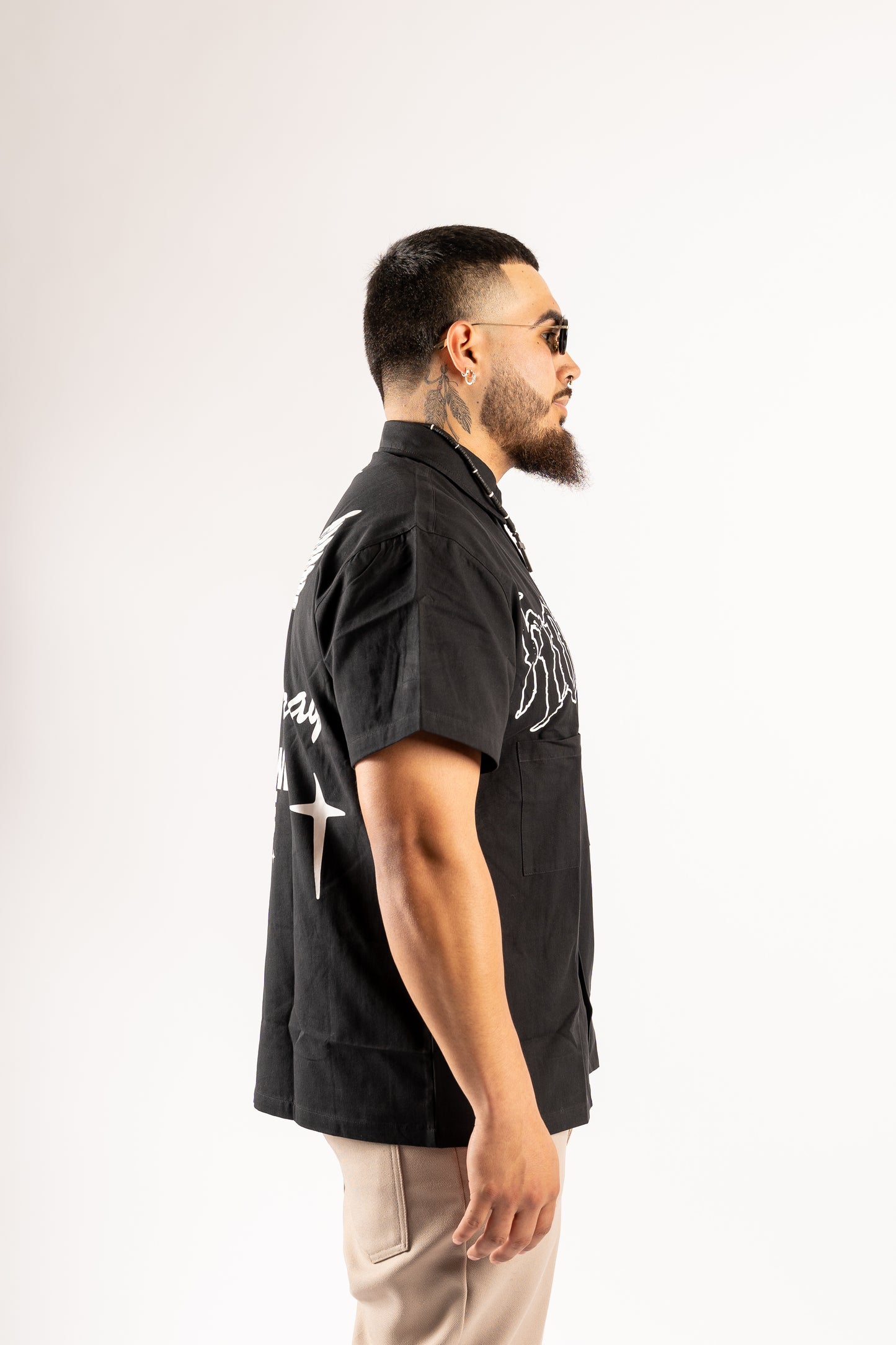 Black Hoodstar button up