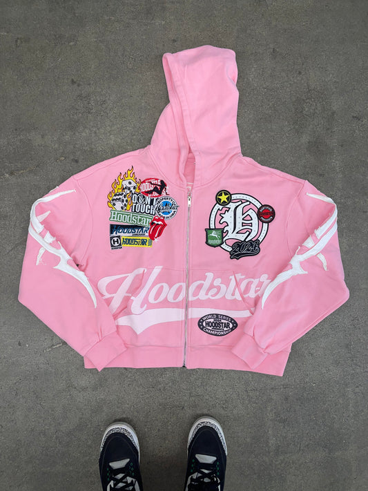 Pink Patch Hoodie