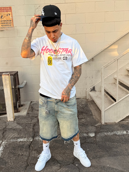 White Cash Only Tee