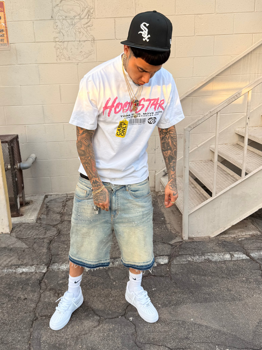 White Cash Only Tee